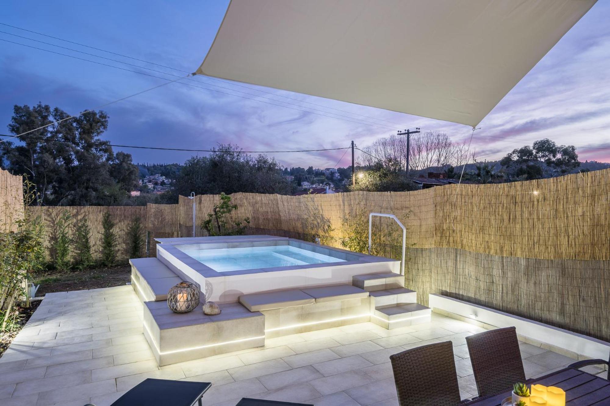 Villa Nina With Private Plunge Pool, 5Km To Corfu Town Bagian luar foto